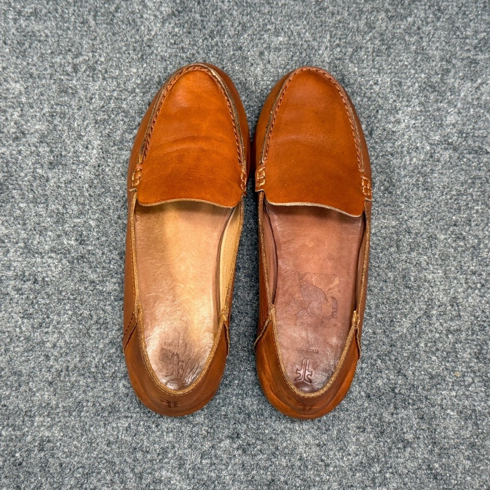 Frye Loafers Women's 8 Brown Leather Casual Flats Slip On Shoes - Picture 8 of 13